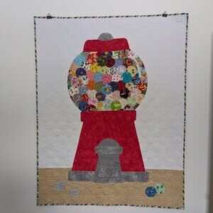 NEW! Handmade Gumball Machine I-Spy Kids Cotton Quilt 45" x 55